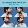 Bombay Shaving Company 11-in-1 Power Groomer Beard & Body Trimmer For Men | Beard, Body, Nose & Ears Attachments | Type C Charging With Coloured Styling Combs- LYF1012 - Image 3