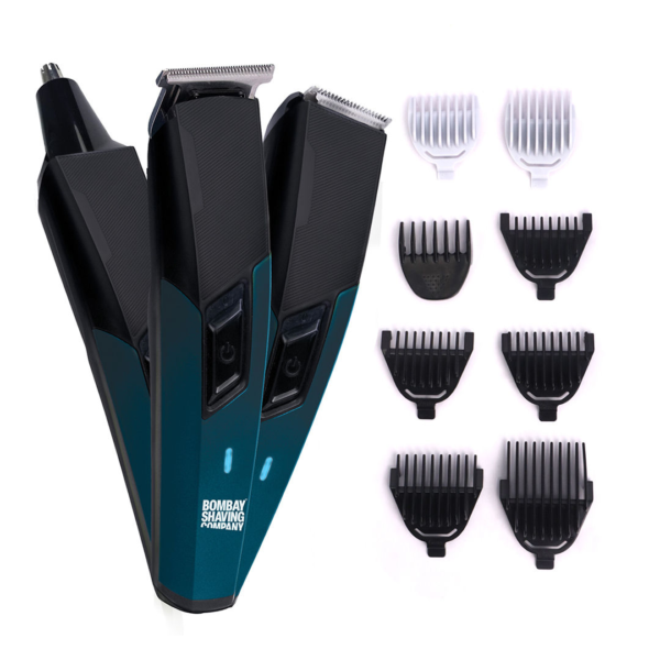 Bombay Shaving Company 11-in-1 Power Groomer Beard & Body Trimmer For Men | Beard, Body, Nose & Ears Attachments | Type C Charging With Coloured Styling Combs- LYF1012