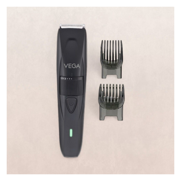 Vega Trimmer For Men with 90 Mins Runtime Stainless Steel Blades, Black (Power Lite, VHTH-38)- LYF1015