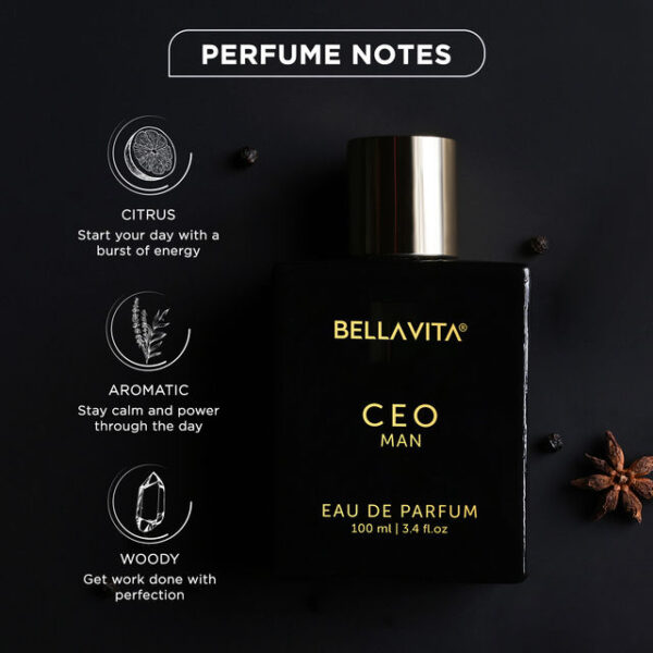 "Bella Vita Organic Ceo Man Eau De Parfum For Men Long-Lasting Hints Of Lemon And Sugar - XXF1012" - Image 4