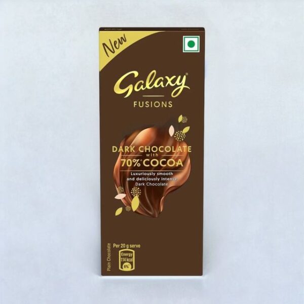 Galaxy Fusions Silky Smooth Dark Chocolate Bar, Made With 70% Cocoa(27.5gms) & Bella Vita Organic Unisex Luxury Perfume Gift Set(80ml) Combo- XXF1018 - Image 3