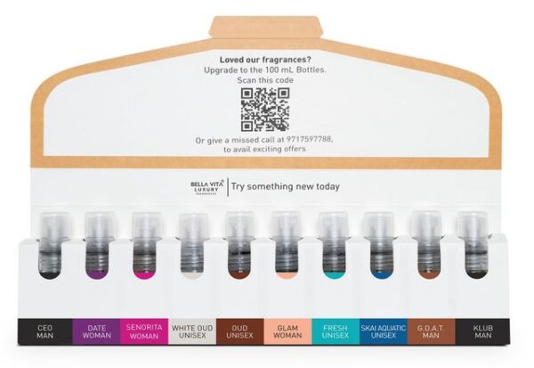 Bella Vita Luxury Unisex Trial Perfumes Pack For Men And Women- XXF1070 - Image 3
