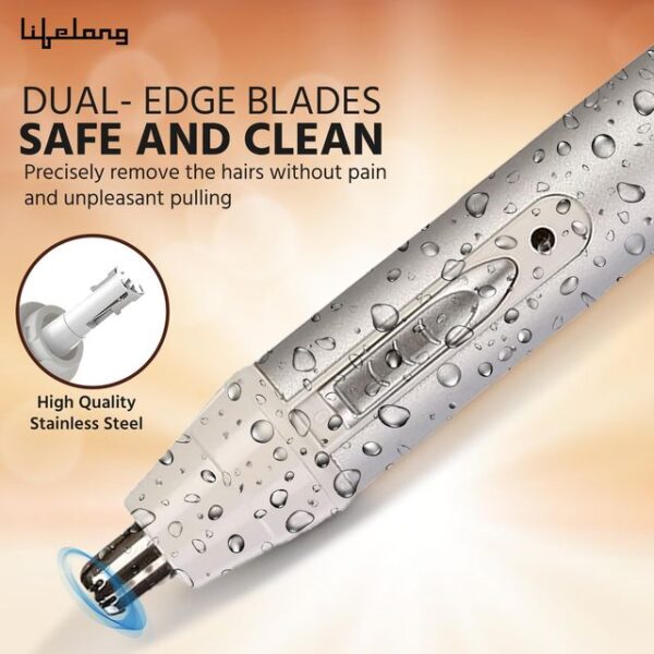 Lifelong Llpcm300 Rechargeable Nose And Ear Trimmer; 40 Minutes Runtime And Washable; For Men, Woman- ZHC1006 - Image 3