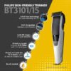 Philips Bt3101/15 Trimmer 45 Min Runtime 10 Length Settings (Black White)- ZHC1010 - Image 6