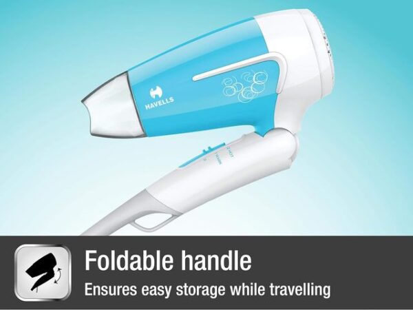 Havells Hd3151 1200W Foldable Hair Dryer 3 Heat (Hot/Cool/Warm) Settings- ZHC1011 - Image 4