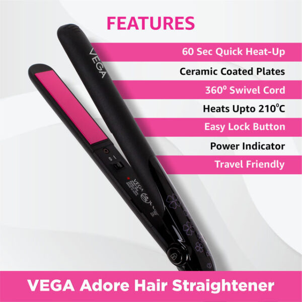 Vega Vhsh 18 Hair Straightener- ZHC1013 - Image 6