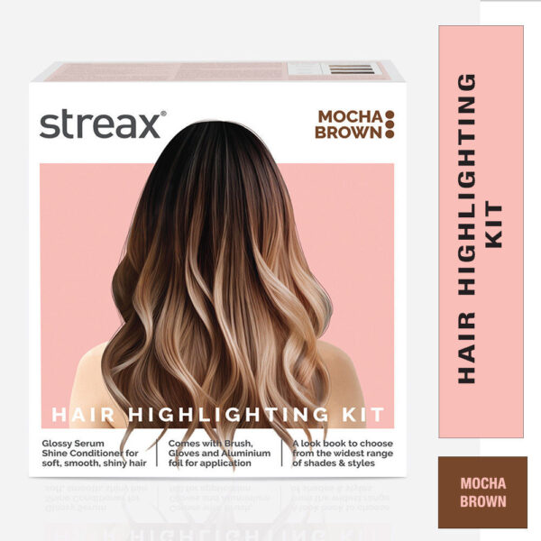 Streax Hair Colour Highlighting Kit Mocha Brown For Women- YSX1061