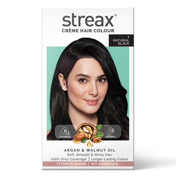 Streax Cream Hair Colour Natural Black- YSX1075