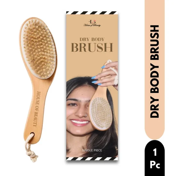 House of Beauty Dry Brush for body for lymphatic drainage, smooth skin, in-grown hair (1pc)- ESF1003