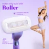 Bombae Rollplay Pro Body Hair Removal Razor For Women With Aloe Vera,Vit E. 1 Razor + 1 Magic Holder- ZYP1011 - Image 2