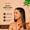 Kloy Kacchi Neem Comb Treated With Neem Oil, Bhringraj For Men & Women (Dual Tooth)- ESF1006 - Image 6