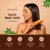 Kloy Kacchi Neem Comb Treated With Neem Oil, Bhringraj For Men & Women (Dual Tooth)- ESF1006 - Image 3