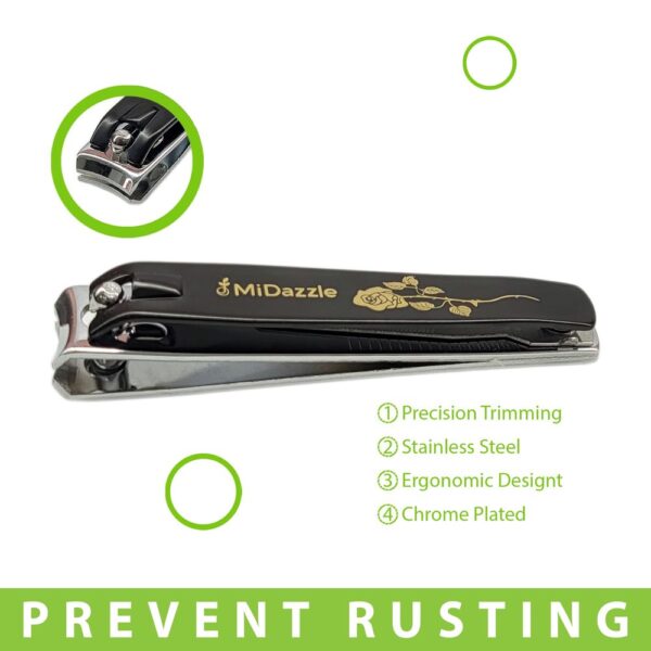 Midazzle Nail Clipper Blister-Black M110 Mina3701- ESF1009 - Image 4