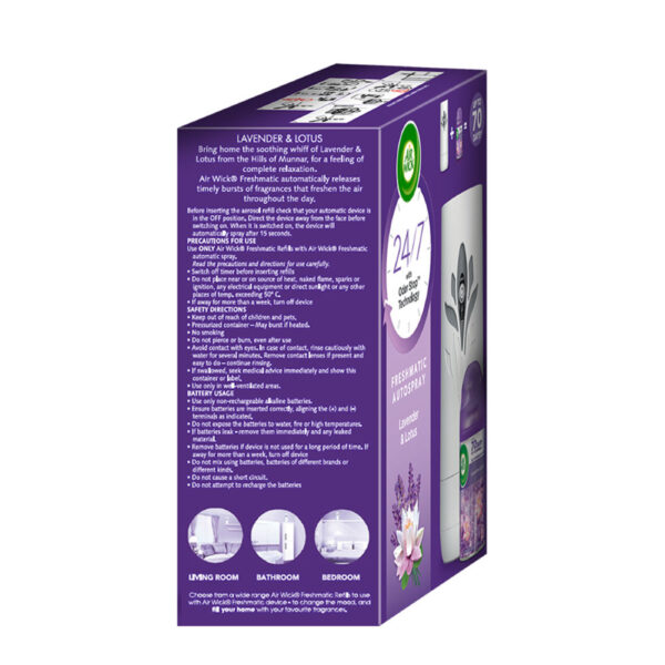 Airwick Automatic Air Freshener & Room Freshener Kit - Lavender & Lotus- VYE1004 - Image 3