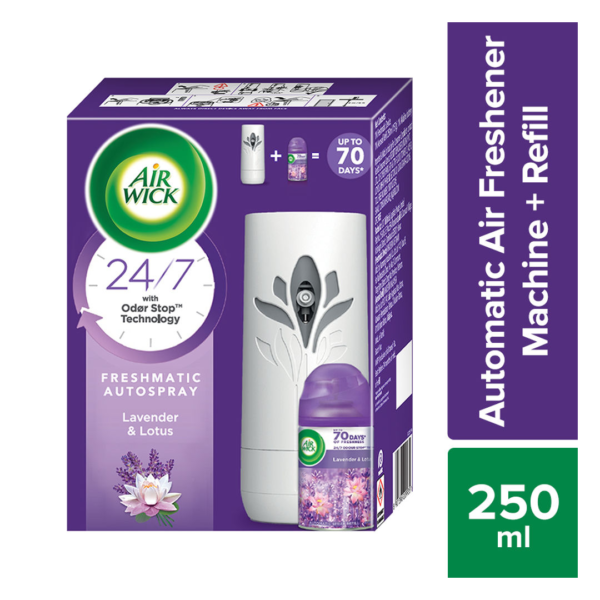 Airwick Automatic Air Freshener & Room Freshener Kit - Lavender & Lotus- VYE1004