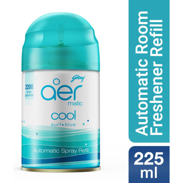 Godrej aer Matic Refill - Automatic Room Fresheners - Cool Surf Blue- VYE1008