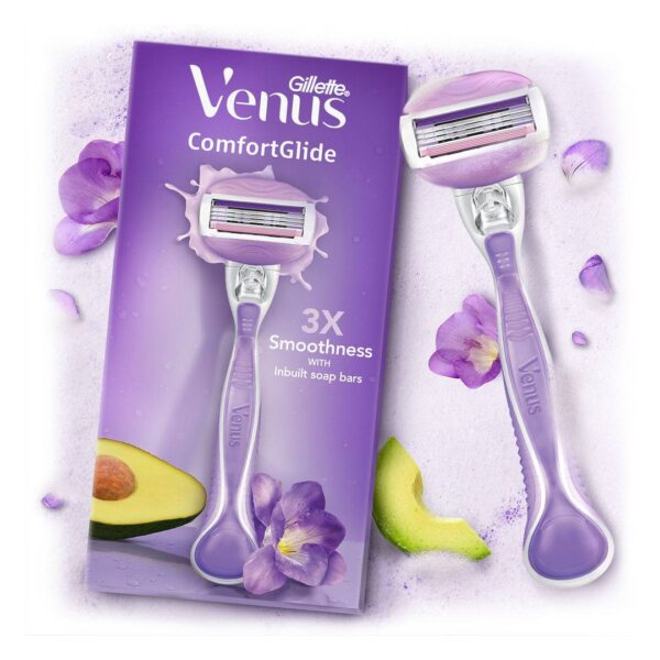 Gillette Venus Comfortglide Hair Removal Razor For Women With Avocado Oils & Freesia Scent- PHQ1022