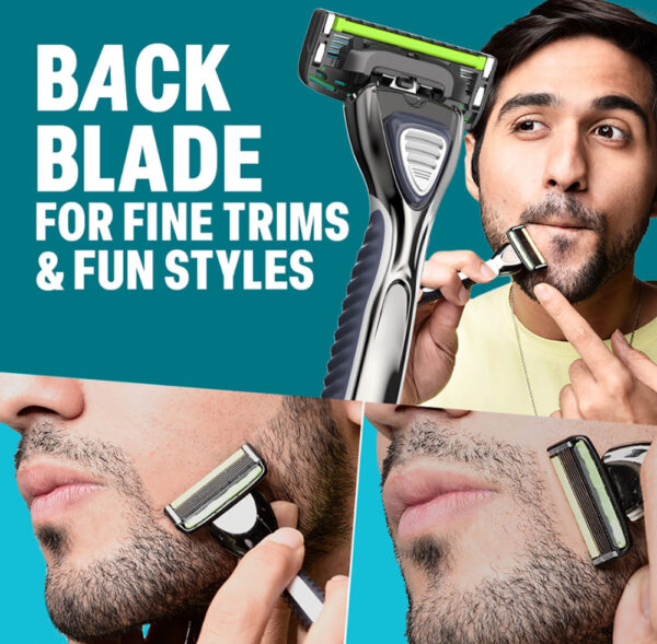 Bombay Shaving Company Sensiflo 6 Razor For Men With Aloe And Vit E Strip, 6-Blade Sensitive Razor- LYF1016 - Image 4