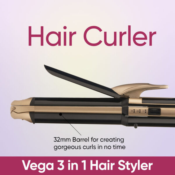Vega Vhscc 01 Hair Straightener - 3 in 1 Hair Styler- ZHC1017 - Image 5