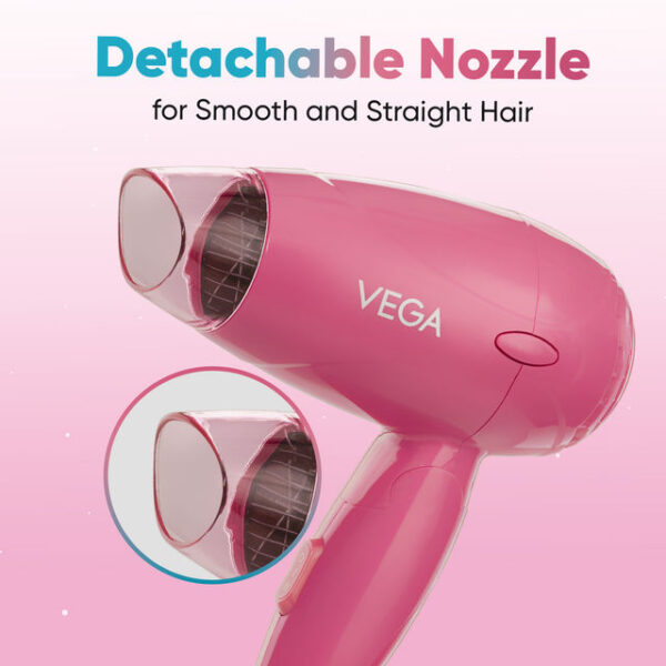 Vega Vhdh-33 1200 W Corded Hair Dryer - Foldable Design | Hanging Loop- ZHC1020 - Image 5