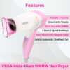 Vega Insta Glam 1000 W Corded Hair Dryer - Low and High Settings | Automatic Overheat Protection- ZHC1021 - Image 6