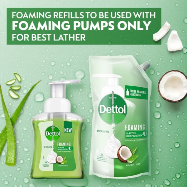 Dettol Foaming Hand Wash - Moisturizing & Gentle Refill Handwash- XBG1005 - Image 3