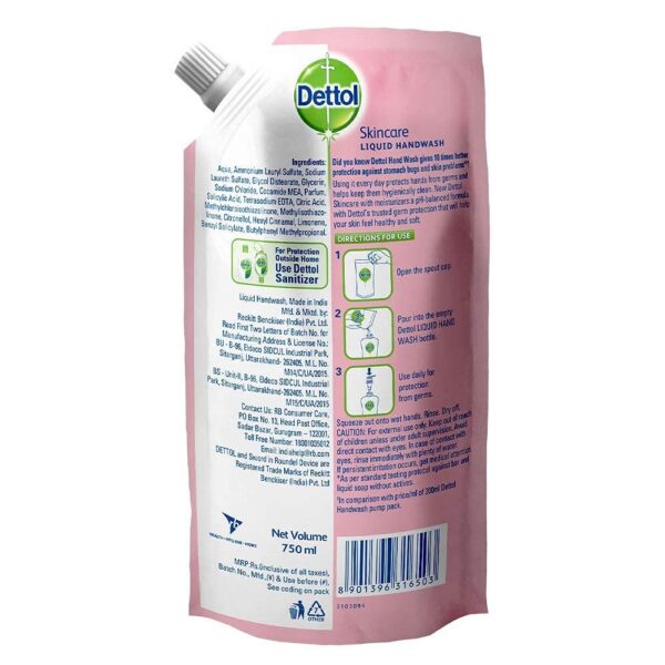 Dettol SKincare Handwash Value Refill 675 ml Combo- XBG1024 - Image 3