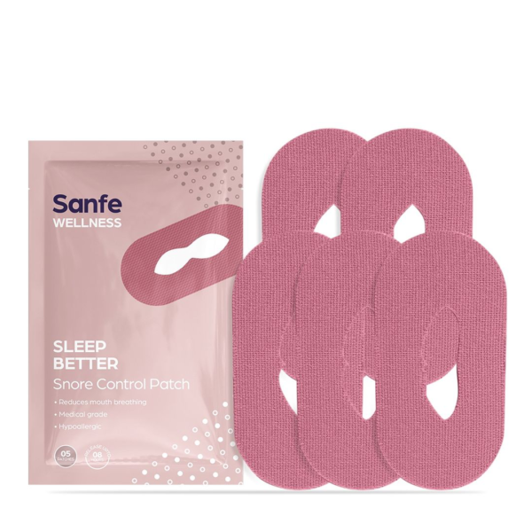 Sanfe Snore Control Patch | Sleep Better | Reduces mouth breathing, medical grade | 5 Patches- FSV1009