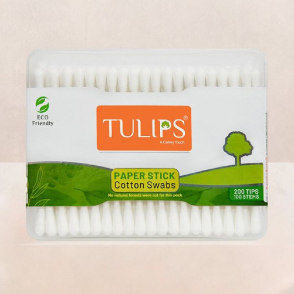 Tulips Paper Stick Cotton Buds Flat Box- ELY1001