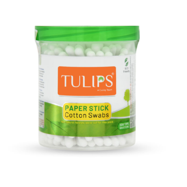 Tulips Paper Stick Cotton Buds Jar- ELY1002