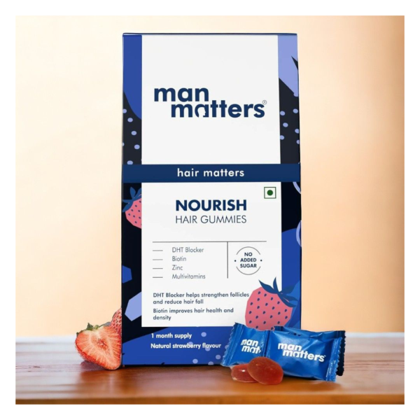 Manmatters Nourish Biotin Hair Gummies 30S Pack- ZQV1009