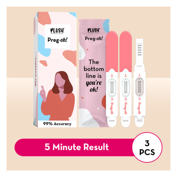 Plush Preg-Oh! Midstream Pregnancy Test Kits, Rapid One Step Home Test 99% Accuracy- VGR1003