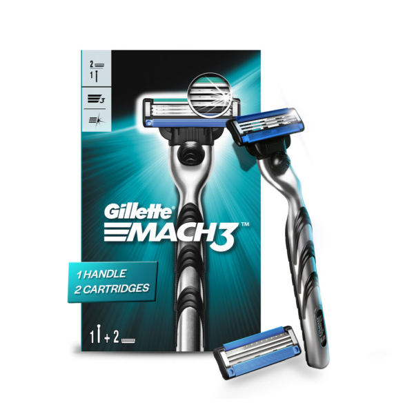 Gillette Mach3 Men’s Razor with 2 Cartridges- PHQ1024