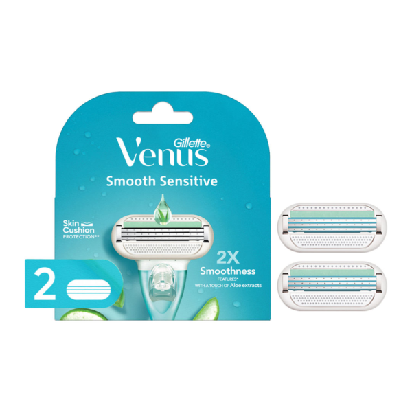 Gillette Venus Smooth Women Hair Removal Razor Blades - (Aloe Vera Glidestrip)- PHQ1027