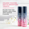 Pee Safe Toilet Seat Sanitizer Spray Floral- XQF1002 - Image 5