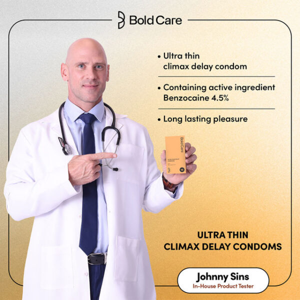 Bold Care Ultra Thin Delay Condoms with Benzocaine 4.5%- UAP1006 - Image 4