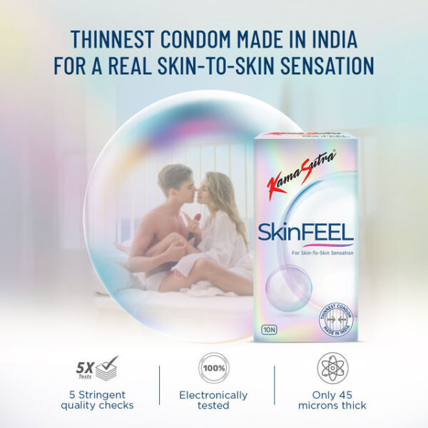 KamaSutra SkinFEEL Thinnest Condoms for Men- UAP1023 - Image 5