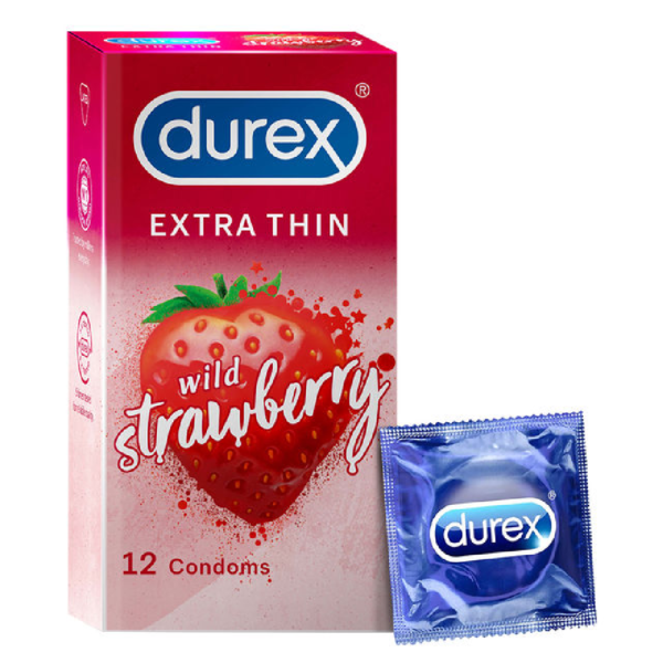 Durex Extra Thin Wild Strawberry Flavoured Condoms- UAP1028