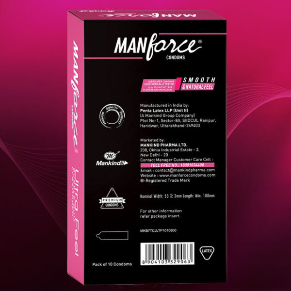 Manforce Ultra Feel Super Thin Bubble Gum Flavoured Condom With Thickness Of 0.05mm- UAP1031 - Image 4