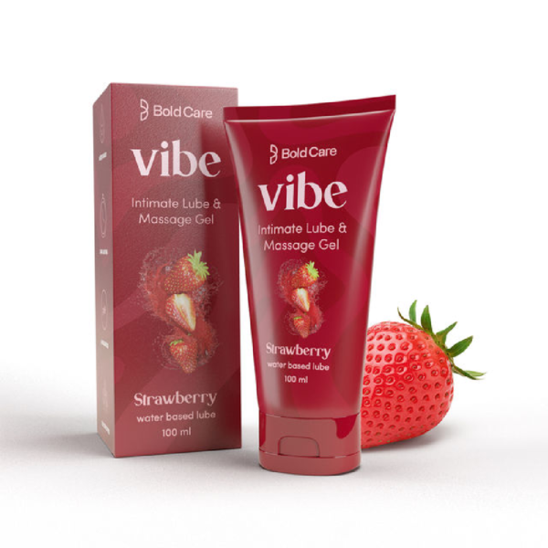 "Bold Care Vibe - Strawberry Flavoured Water-based Intimate Lube - NGE1005"