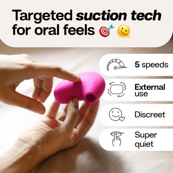 That Sassy Thing Lit Personal Massager With Suction Tech For Women - Hot Pink - TVP1007 - Image 2