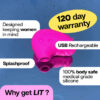 That Sassy Thing Lit Personal Massager With Suction Tech For Women - Hot Pink - TVP1007 - Image 4