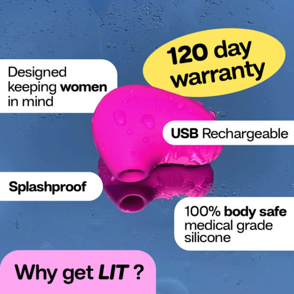 That Sassy Thing Lit Personal Massager With Suction Tech For Women - Hot Pink - TVP1007 - Image 4