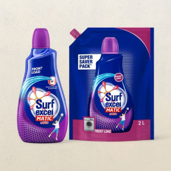 Surf Excel Matic Front Load Liquid Detergent 2 L & Front Load Detergent Liquid 1 L Combo- TZL1023