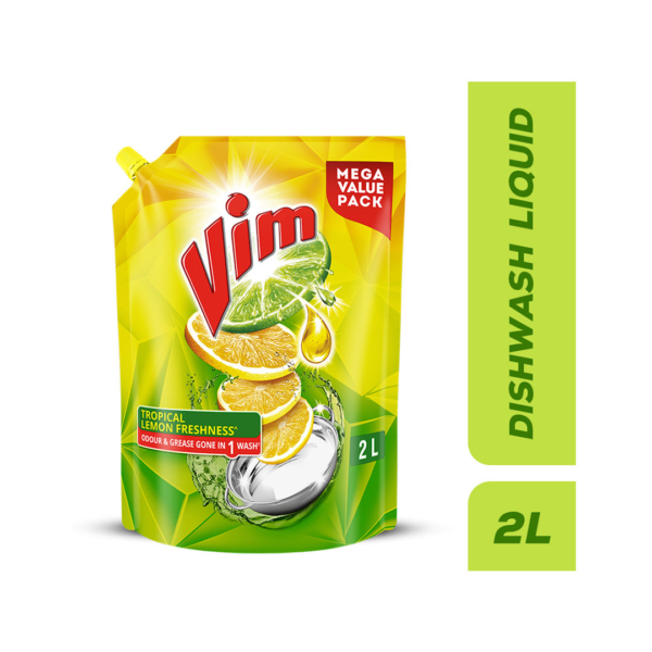 Vim Dishwash Liquid Gel Lemon Refill Pouch - KKJ1012