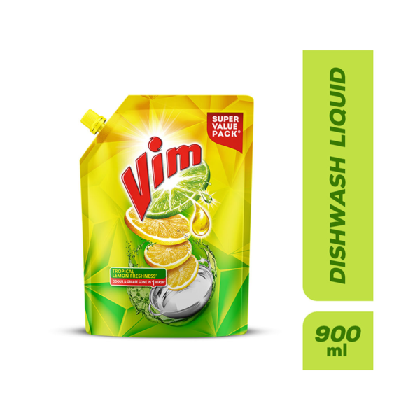 " Vim Dishwash Liquid Gel Lemon Refill Pouch - KKJ1025"