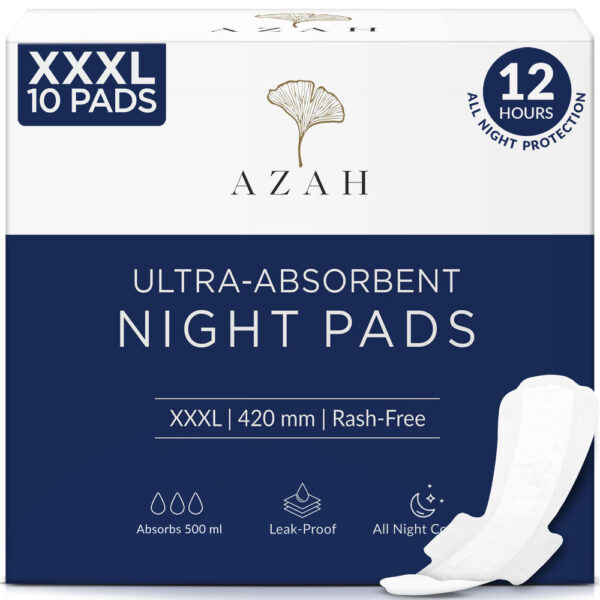 Azah Rash Free Night Sanitary Pads - Xxxl- ZGV1033