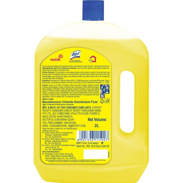 Lizol Floor Cleaner Liquid - Citrus Surface Cleaner- PSY1004 - Image 3