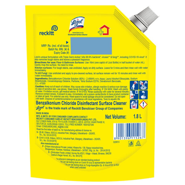Lizol Floor Cleaner Liquid - Citrus Surface Cleaner- PSY1006 - Image 3