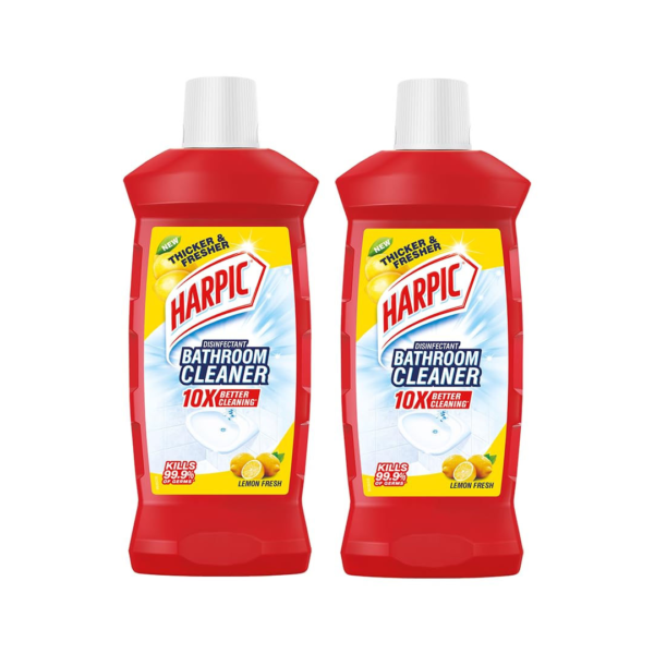 Harpic Bathroom Cleaner Liquid - Lemon, Removes Bathroom Stains- CPE1003